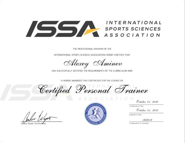 ISSA Personal Trainer Certificate
